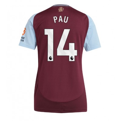 Fotbalové Dres Aston Villa Pau Torres #14 Dámské Domácí 2024-25 Krátký Rukáv Fotbalové Dres Aston Villa Pau Torres #14 Dámské Domácí 2024-25 Krátký Rukáv